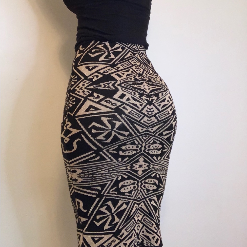 Gold and black skirt